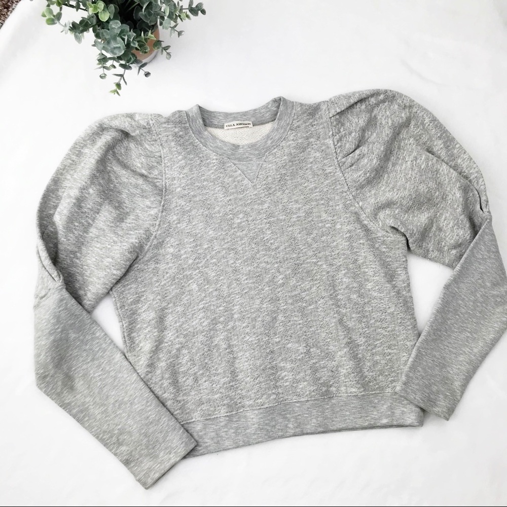 Ulla Johnson Philo Pullover Light Heather Grey Xl - image 2